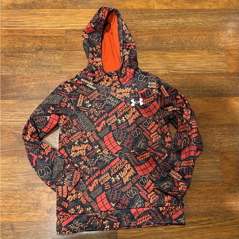 Under Armour Red and Black Graphic Hoodie